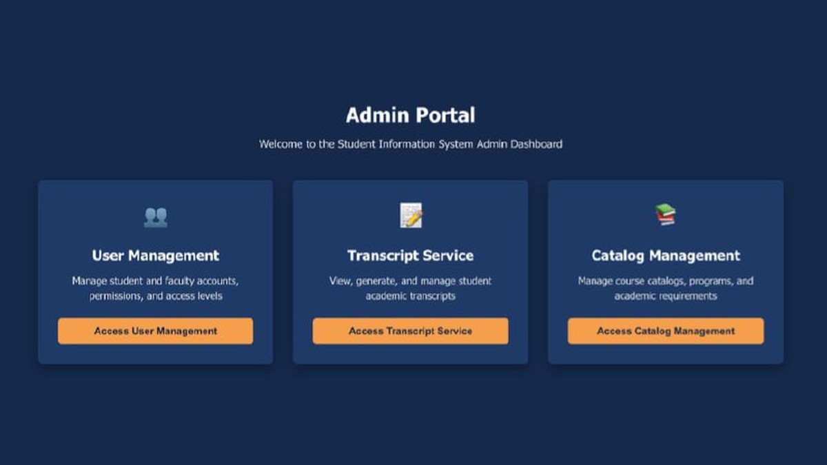 Student Information System — Agile Project preview
